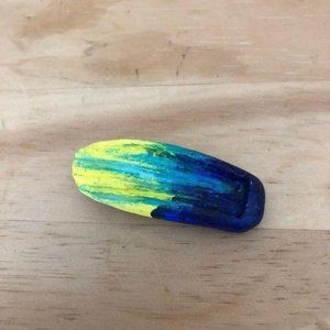 Handmade blush hairpin Van Gogh starry night